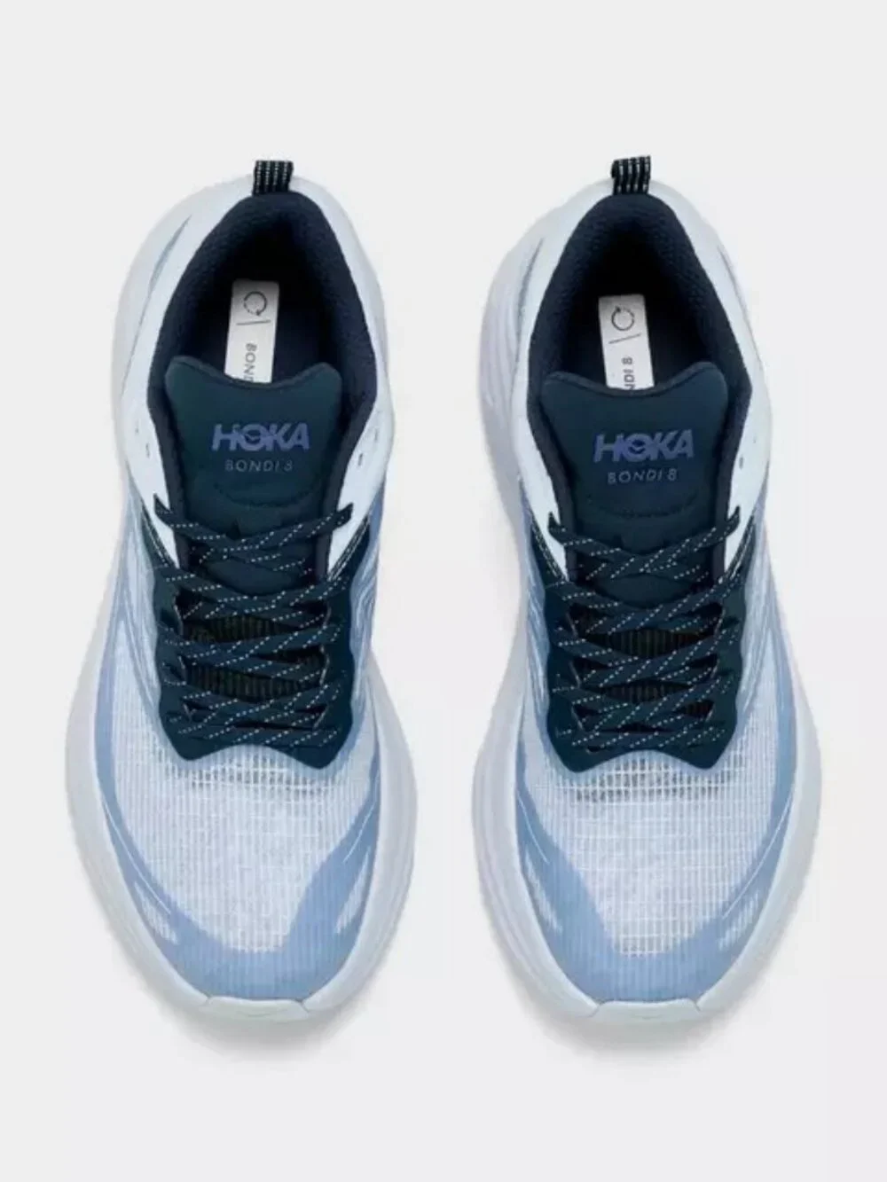 Men's Hoka One Bondi 8 TS Caged Shoes - Sea Ice Blue Grape Agate 115539M-SPRG